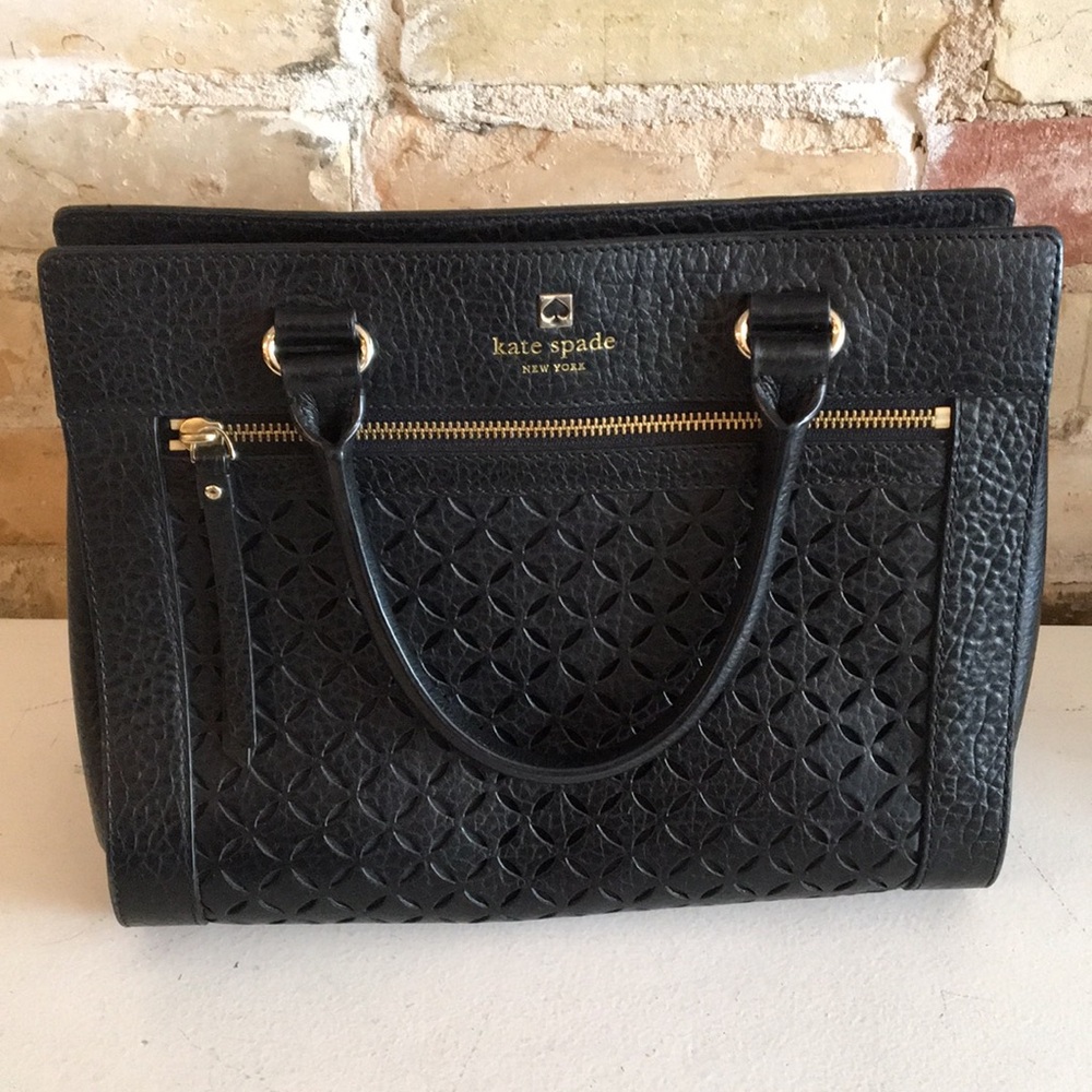 Kate Spade ♠️ black handbag with pattern